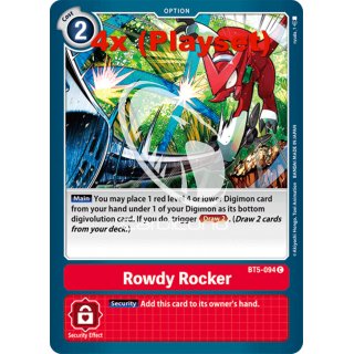 Rowdy Rocker BT5-094 Playset (4x) EN Digimon BT5 Battle Of Omni Sammelkarte