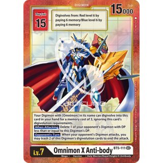 Omnimon X-Anti-body BT5-111 Alt SEC EN Digimon BT5 Battle Of Omni Sammelkarte