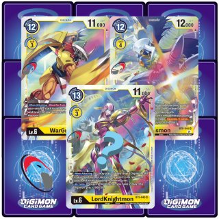 10 gelbe Digimon Karten - wie ein Booster inkl. 1 Super Rare zufällig ausgewählt