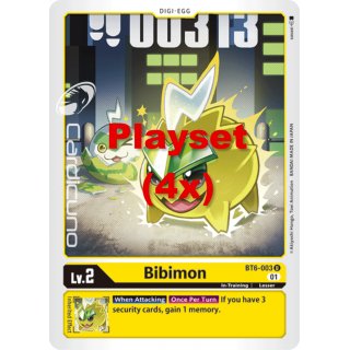 Bibimon BT6-003 Playset (4x) EN Digimon BT6 Double Diamond Sammelkarte