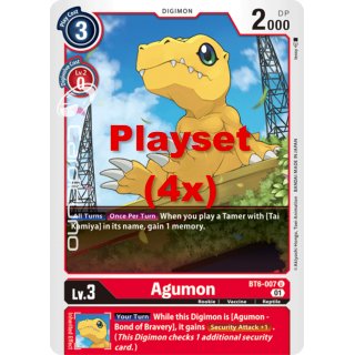Agumon BT6-007 Playset (4x) EN Digimon BT6 Double Diamond Sammelkarte