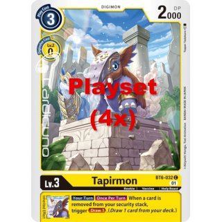 Tapirmon BT6-032 Playset (4x) EN Digimon BT6 Double Diamond Sammelkarte