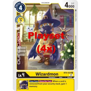 Wizardmon BT6-034 Playset (4x) EN Digimon BT6 Double Diamond Sammelkarte