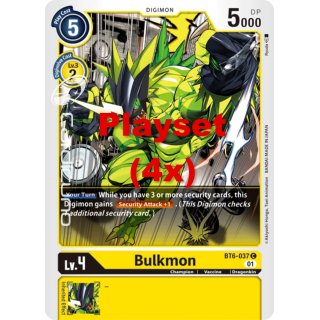 Bulkmon BT6-037 Playset (4x) EN Digimon BT6 Double Diamond Sammelkarte