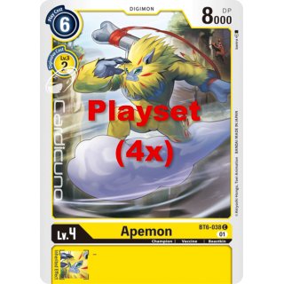 Apemon BT6-038 Playset (4x) EN Digimon BT6 Double Diamond Sammelkarte