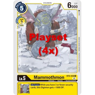 Mammothmon BT6-039 Playset (4x) EN Digimon BT6 Double Diamond Sammelkarte