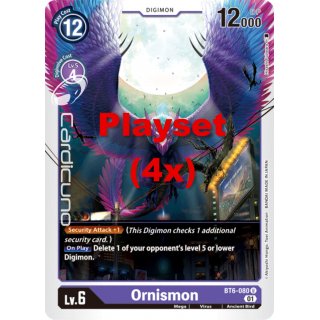 Ornismon BT6-080 Playset (4x) EN Digimon BT6 Double Diamond Sammelkarte
