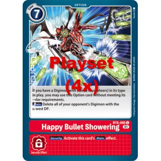 Happy Bullet Showering BT6-095 Playset (4x) EN Digimon BT6 Double Diamond Sammelkarte