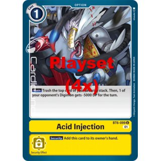 Acid Injection BT6-099 Playset (4x) EN Digimon BT6 Double Diamond Sammelkarte