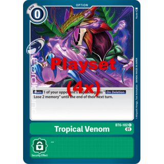 Tropical Venom BT6-102 Playset (4x) EN Digimon BT6 Double Diamond Sammelkarte