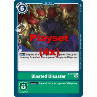 Blasted Disaster BT6-103 Playset (4x) EN Digimon BT6 Double Diamond Sammelkarte
