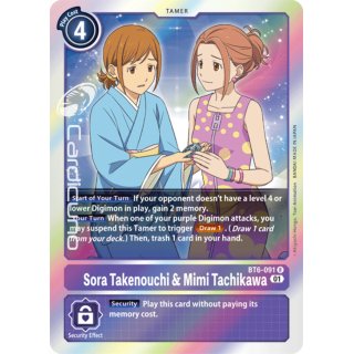 Sora Takenouchi & Mimi Tachikawa BT6-091 EN Digimon BT6 Double Diamond Sammelkarte