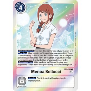 Menoa Bellucci BT6-092 EN Digimon BT6 Double Diamond Sammelkarte