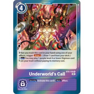 Underworlds Call BT6-108 EN Digimon BT6 Double Diamond Sammelkarte