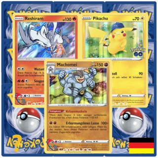 10 deutsche Pokemonkarten wie EIN Booster inkl. seltene Rare Holo Karte (zufällig ausgewählt)