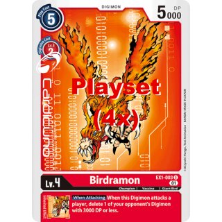 Birdramon EX1-003 Playset (4x) EN Digimon Classic Collection EX01