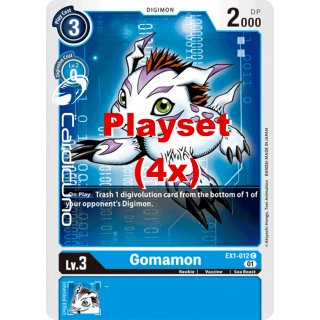 Gomamon EX1-012 Playset (4x) EN Digimon Classic Collection EX01