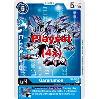 Garurumon EX1-015 Playset (4x) EN Digimon Classic Collection EX01