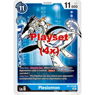 Plesiomon EX1-020 Playset (4x) EN Digimon Classic Collection EX01