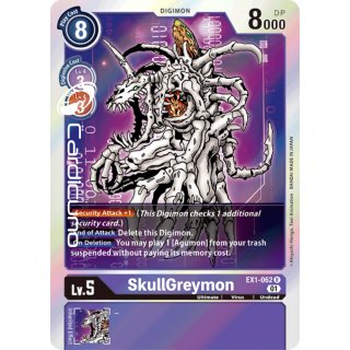 SkullGreymon EX1-062 Rare EN Digimon Classic Collection EX01