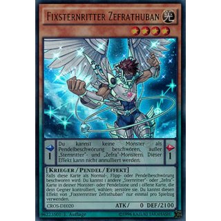 Fixsternritter Zefrathuban, DE 1. Auflage, Super Rare, Yugioh!