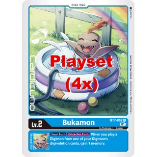 Bukamon BT7-002 Playset (4x) EN Digimon Next Adventure Sammelkarte