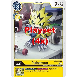 Pulsemon BT7-032 Playset (4x) EN Digimon Next Adventure Sammelkarte