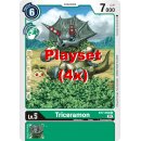 Triceramon BT7-050 Playset (4x) EN Digimon Next Adventure Sammelkarte