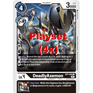 DeadlyAxemon BT7-059 Playset (4x) EN Digimon Next Adventure Sammelkarte
