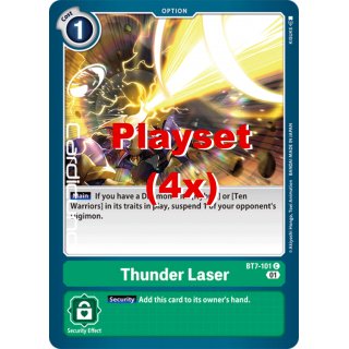 Thunder Laser BT7-101 Playset (4x) EN Digimon Next Adventure Sammelkarte