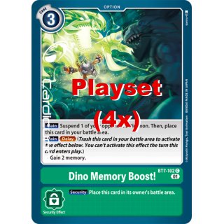 Dino Memory Boost! BT7-102 Playset (4x) EN Digimon Next Adventure Sammelkarte