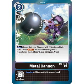 Metal Cannon BT7-104 EN Digimon Next Adventure Sammelkarte