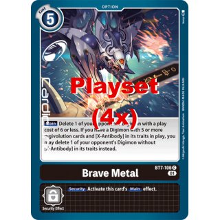 Brave Metal BT7-106 Playset (4x) EN Digimon Next Adventure Sammelkarte