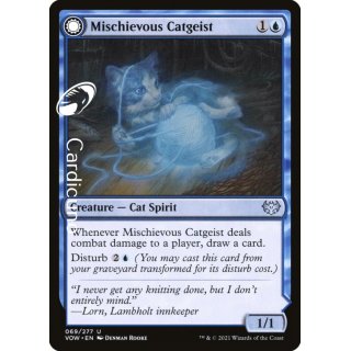 Mischievous Catgeist // Catlike Curiosity 069/277 - Innistrad: Crimson Vow Magic Sammelkarte Englisch