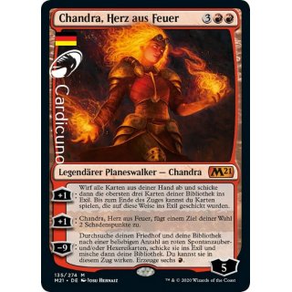 Chandra, Herz aus Feuer Foil 135/274 Magic 2021 Mythic Planeswalker Deutsch