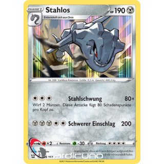 Kampfstile Stahlos Set Holo 068/ 163/264 Deutsch Pokémon Sammelkarte