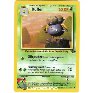 Duflor 37/64 Dschungel Pokemon Sammelkarte Deutsch