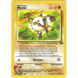 Menki 55/64 Dschungel Pokemon Sammelkarte Deutsch