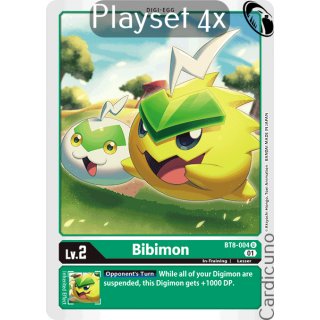 Bibimon BT8-004 Playset (4x) EN New Awakening Digimon Sammelkarte
