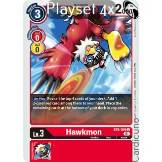 Hawkmon  BT8-009 Playset (4x) EN New Awakening Digimon Sammelkarte