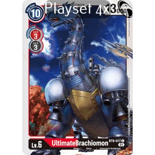 UltimateBrachiomon  BT8-017 Playset (4x) EN New Awakening Digimon Sammelkarte