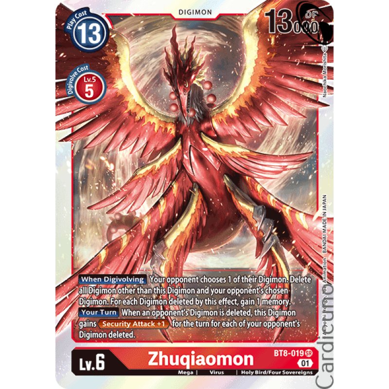 Zhuqiaomon BT8-019 EN New Awakening Digimon Sammelkarte, 1,50 €