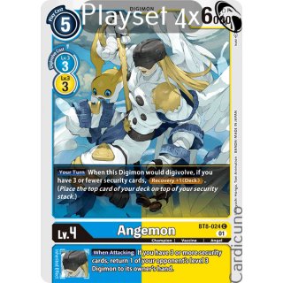 Angemon  BT8-024 Playset (4x) EN New Awakening Digimon Sammelkarte