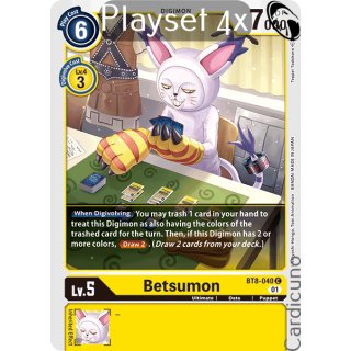Betsumon  BT8-040 Playset (4x) EN New Awakening Digimon Sammelkarte