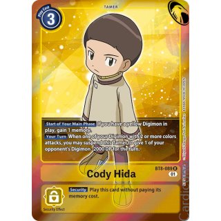 Cody Hida BT8-089 Alternate Art EN New Awakening Digimon Sammelkarte
