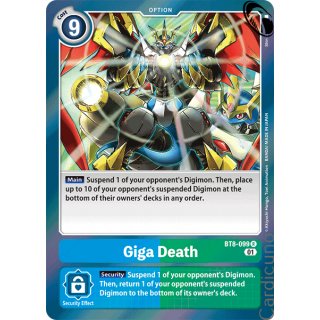 Giga Death BT8-099 EN New Awakening Digimon Sammelkarte