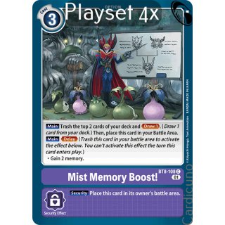 Mist Memory Boost! BT8-108 playset (4x) EN New Awakening Digimon Sammelkarte