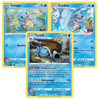 Schiggy Schillok & Turtok Set Holo 015/ 016/ 017/078 Pokémon Go Sammelkarte Deutsch