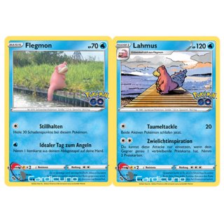 Flegmon & Lahmus Set 019/078 020/078 Pokémon Go Sammelkarte Deutsch