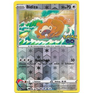 Bidiza 059/078 Reverse Holo (Ditto 053/078 inkl Aufkleber) Pokémon Go Sammelkarte Deutsch